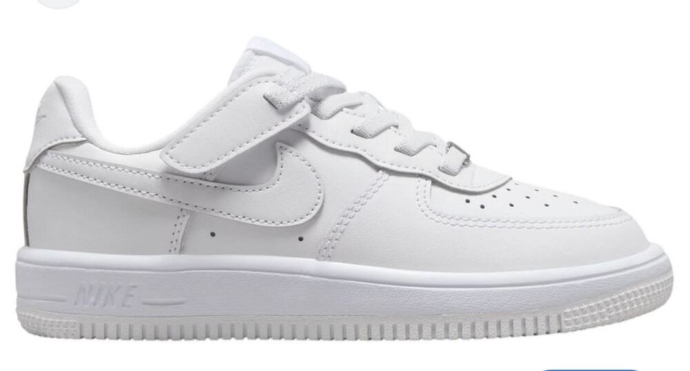 Nike Force 1 Low EasyOn Toddler Tripple White Sneakers FN0236-111 Size 9C